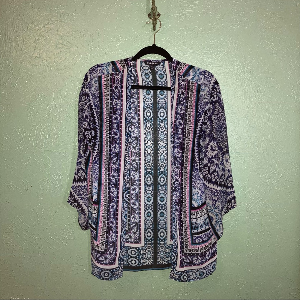 Express Patterned Bohemian Print Kimono
